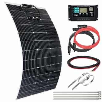 Flexibles Solarpanel-Kit mit Zubehör