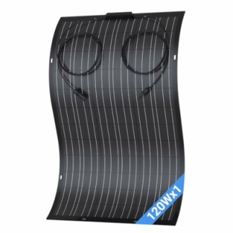 Flexibles Solarpanel mit Kabeln