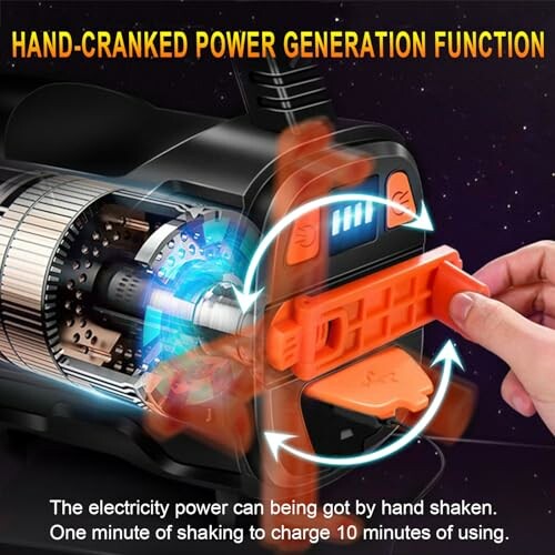 Handkurbel-Stromgenerator für Notfälle