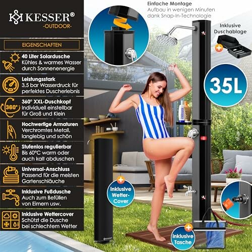 KESSER® Solardusche 35 Liter