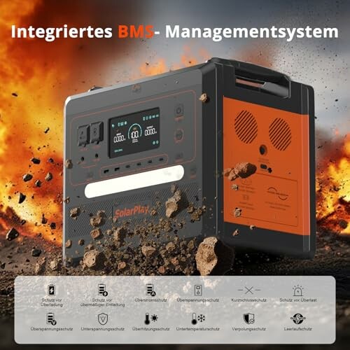 Tragbare Powerstation mit integriertem BMS-Managementsystem und Schutzfunktionen