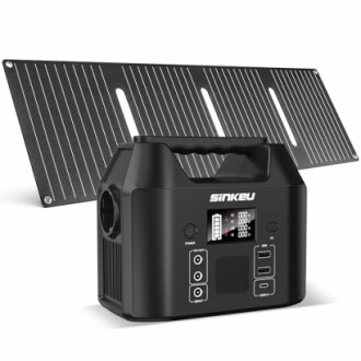Tragbare Powerstation mit Solarpanel