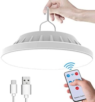 Tragbare LED-Lampe mit Fernbedienung und USB-Kabel