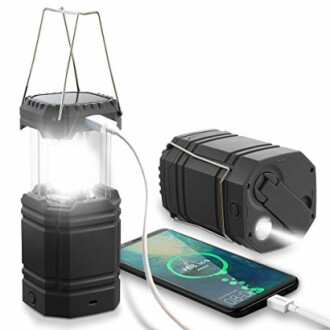 Solarlaterne mit USB-Ladefunktion und Taschenlampe