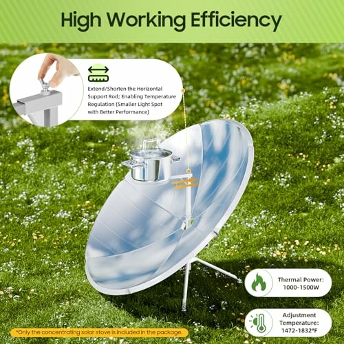 Solarkocher mit hoher Effizienz im Freien
