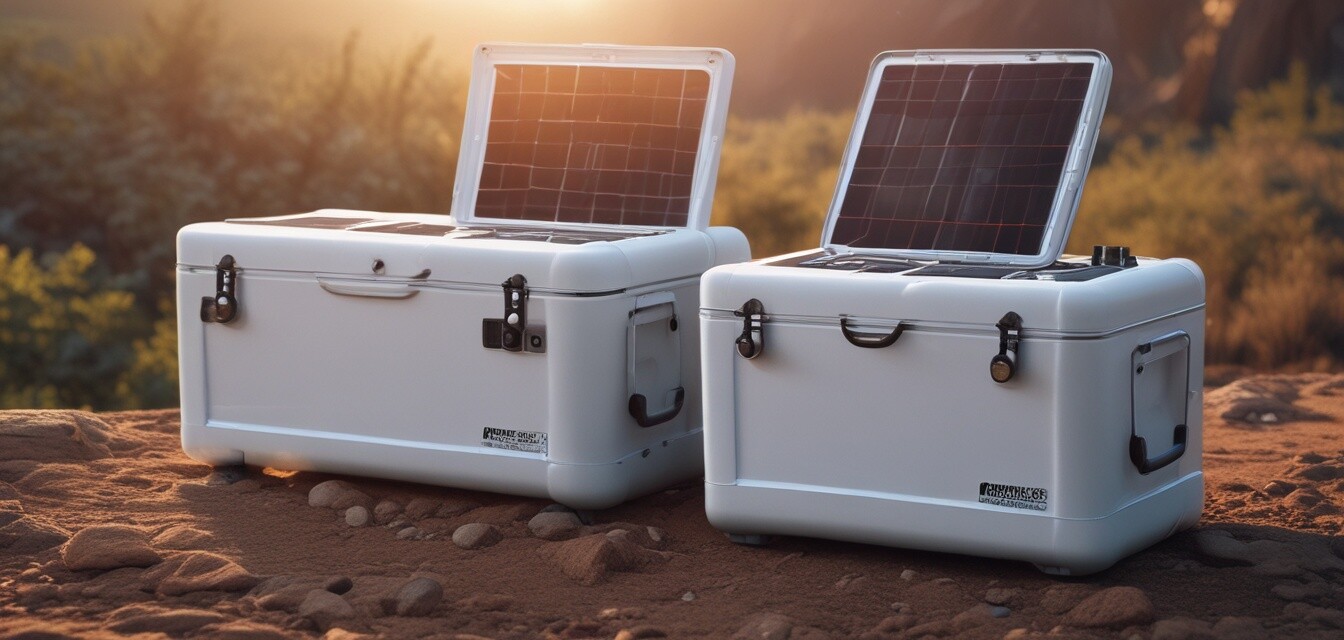 Auswahl an solarbetriebenen Kühlboxen