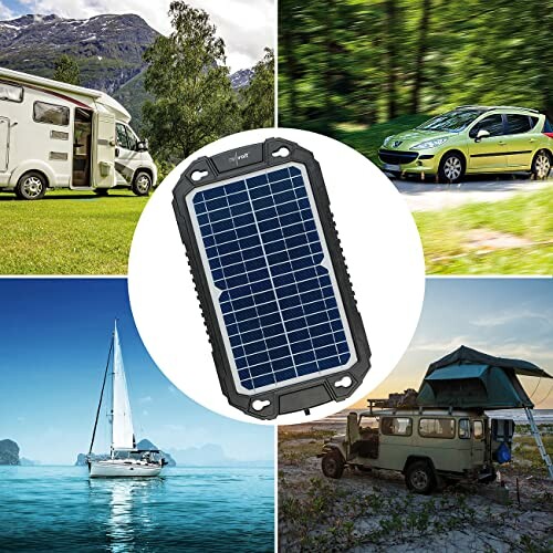 Tragbares Solarpanel-Ladegerät für Wohnmobil, Auto, Boot und Camping.