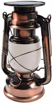 Antike Öllampe aus Metall und Glas.