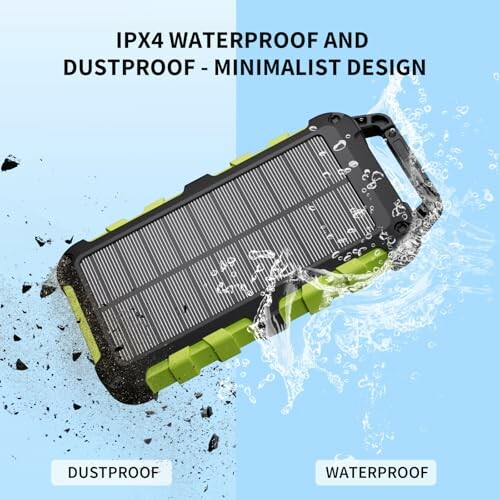 Solarladegerät mit IPX4 wasserdichtem und staubdichtem Design